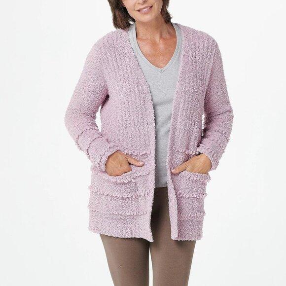 Barefoot Dreams Sweaters - NWT Barefoot Dreams | Cozychic® Boardwalk Cardigan in Orchid Purple